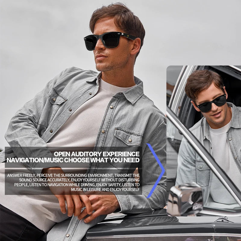 AI Smart Bluetooth Sunglasses or Indoor Clear