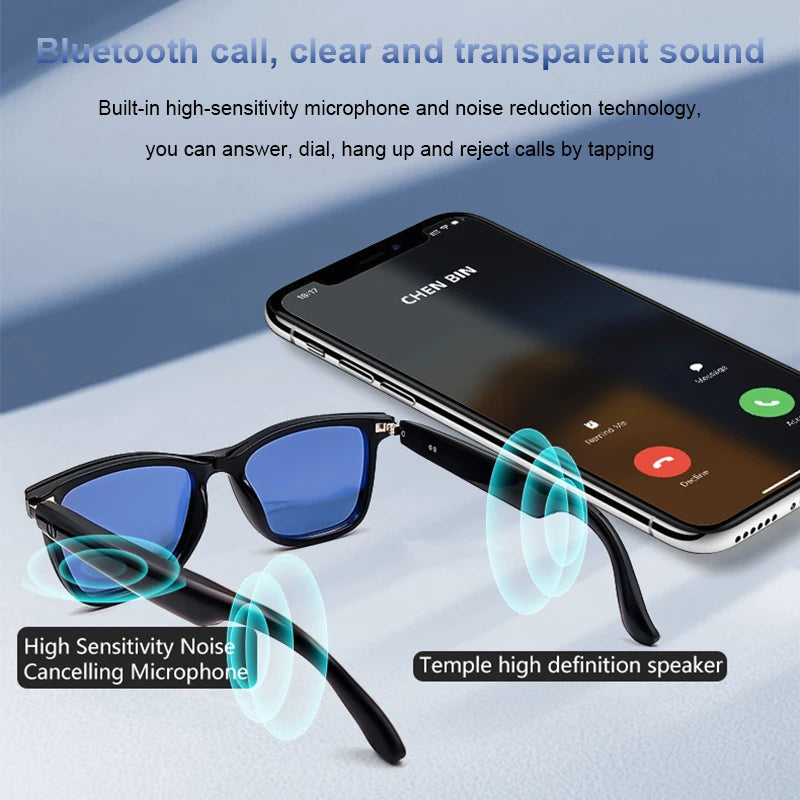 Smart Glasses let you listen to music, take calls and pictures!